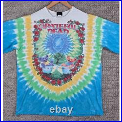 Vintage 1997 Grateful Dead Liquid Blue Scarlet Fire Tie Dye Long Sleeve Shirt XL