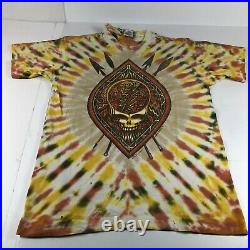 Vintage 1997 Grateful Dead Shirt Men's Large Brown Tie Dye Apache Dan Morris