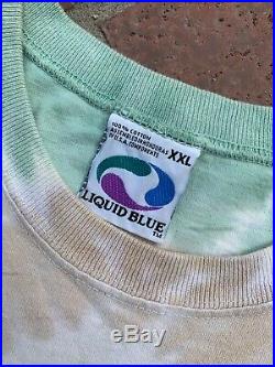 Vintage 1997 Grateful Dead Steal Your Base Liquid Blue Tie Dye T-Shirt Size XXL