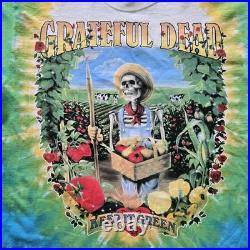 Vintage 1998 Grateful Dead Liquid Blue Shirt Large Keep It Green Tie Dye Biffle