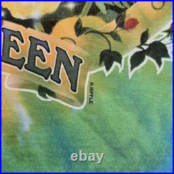 Vintage 1998 Grateful Dead Liquid Blue Shirt Large Keep It Green Tie Dye Biffle