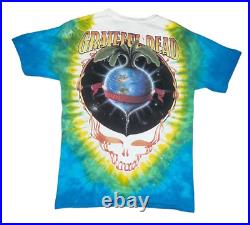 Vintage 1998 Liquid Blue Grateful Dead Keep It Green Tie Dye AOP Tshirt Men sz M
