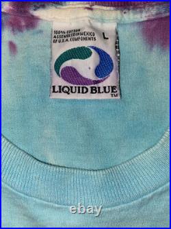 Vintage 1999 Authentic Liquid Blue Grateful Dead Queen of Spades T-Shirt L