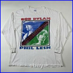 Vintage 1999 Bob Dylan Phil Lesh Tour Shirt Sz XL long sleeve Grateful Dead