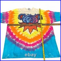 Vintage 1999 Grateful Dead Jacob Bear Liquid Blue Tie Dye T-Shirt Deadhead 2XL