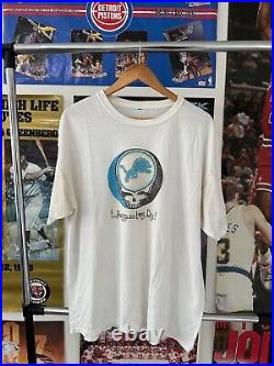 Vintage 2000s Detroit Lions Grateful Dead RARE GRAIL Band NFL T-Shirt Size XL