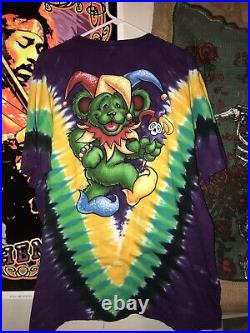 Vintage 2005 Grateful Dead Dancing Bear Shirt XL Mardi Gras New Orleans