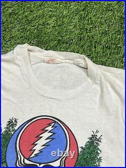Vintage 60's Grateful Dead Marijuana Band T-Shirt Men's S USA Single Stitched