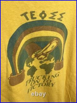 Vintage 70s 1979 Trucking On Grateful Dead Water Print Shirt Small / Med 19.5x22