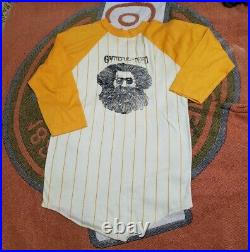 Vintage 70s 80s Grateful Dead Jerry Garcia Pinstripe Baseball/Raglan Shirt L