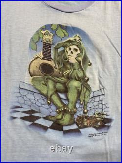 Vintage 70s Grateful Dead Jester Tee Shirt S/M Stanley Mouse Blue