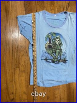 Vintage 70s Grateful Dead Jester Tee Shirt S/M Stanley Mouse Blue