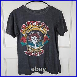 Vintage 70s Grateful Dead Rare Band T-Shirt Single Stitch Black Bertha Size XS/S