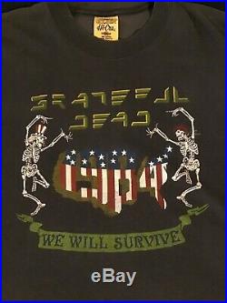 Vintage 80's 1984 Grateful Dead World Tour Concert T Shirt Sz Large