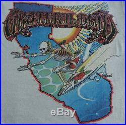 Vintage 80's GD Grateful Dead Shirt Surf Surfing Rick Griffin Rock Tour Concert