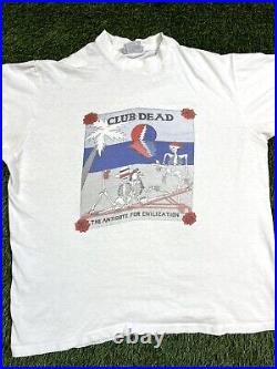 Vintage 80's Grateful Dead Club Dead Antidote For Civilization T-Shirt Men's L