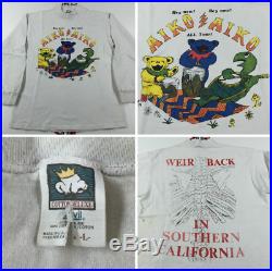 Vintage 80's Grateful Dead Hey Now AIKO AIKO Tour L / S T-Shirt Mens L Large