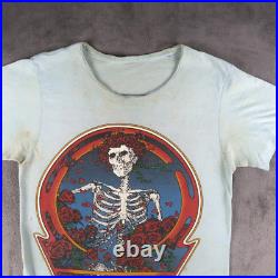 Vintage 80s 1980 Grateful Dead T Shirt S / M Kelley Mouse Hippie Skull Roses