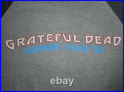 Vintage 80s 1982 Grateful Dead Summer Tour Raglan T-Shirt Small