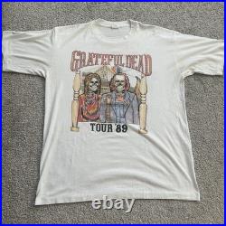 Vintage 80s 1989 Grateful Dead American Gothic Dead Tour Tshirt Sz XL
