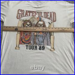 Vintage 80s 1989 Grateful Dead American Gothic Dead Tour Tshirt Sz XL
