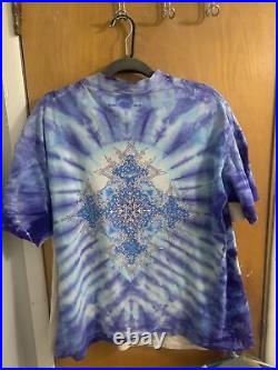 Vintage 80s 90s Grateful Dead Tour Mikio Kennedy Graphic Tie Dye T Shirt Size XL