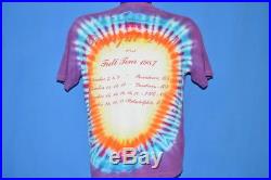 Vintage 80s GRATEFUL DEAD 1987 FALL TOUR TIE DYE FROG SKULL TOUR t-shirt MED M