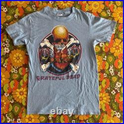 Vintage 80s Grateful Dead Blue T-Shirt Made In USA
