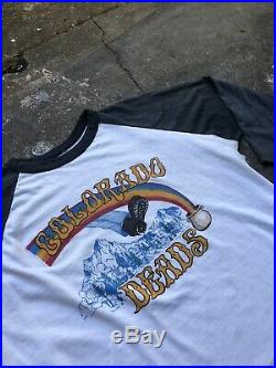Vintage 80s Grateful Dead Colorado Deads Raglan T-Shirt Sz M/L