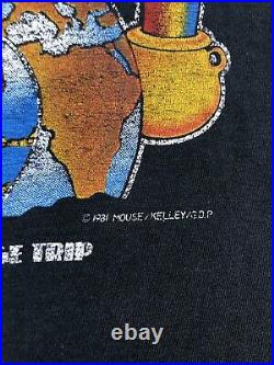 Vintage 80s Grateful Dead Concert T-Shirt 1981 Mouse Kelley Long Strange Trip