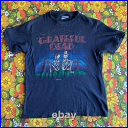 Vintage 80s Grateful Dead Double Sided Band T-Shirt Hanes Golden Gate Bridge