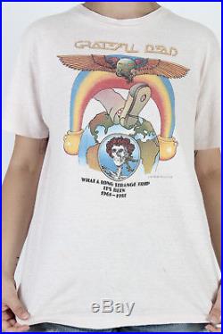 Vintage 80s Grateful Dead Long Strange Trip Tour Band Concert Rock Tee T Shirt L