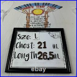 Vintage 80s Grateful Dead Mens T Shirt Summer Tour 1989 Keyboard Skeleton Large