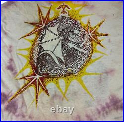 Vintage 80s Grateful Dead Mens Tie Dye T Shirt Rare Jerry Garcia US Size Large