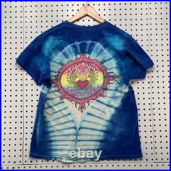 Vintage 80s Grateful Dead Mikio Dragon Shirt Mens L Tie Dye 1985 Blue USA 20x24