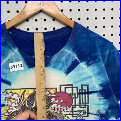 Vintage 80s Grateful Dead Mikio Dragon Shirt Mens L Tie Dye 1985 Blue USA 20x24