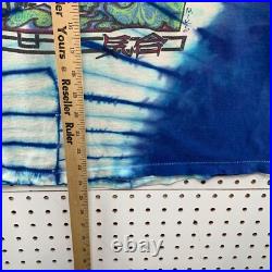Vintage 80s Grateful Dead Mikio Dragon Shirt Mens L Tie Dye 1985 Blue USA 20x24