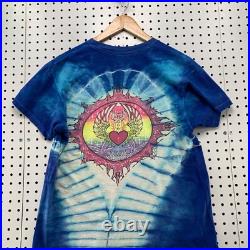 Vintage 80s Grateful Dead Mikio Dragon Shirt Mens L Tie Dye 1985 Blue USA 20x24