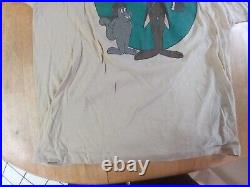 Vintage 80s Grateful Dead Rocky And Bullwinkle Jerry Garcia T-Shirt