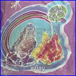 Vintage 80s Grateful Dead Shirt Size XL Batik Psychedelic Band Tour Lot Tie Dye
