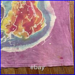 Vintage 80s Grateful Dead Shirt Size XL Batik Psychedelic Band Tour Lot Tie Dye