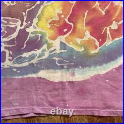 Vintage 80s Grateful Dead Shirt Size XL Batik Psychedelic Band Tour Lot Tie Dye