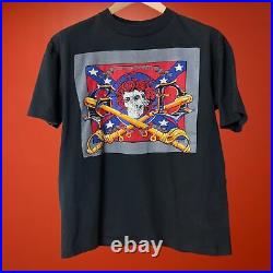 Vintage 80s Grateful Dead Southern Tour Rick Griffin Black T-Shirt Tee Size L