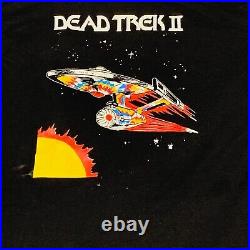 Vintage 80s Grateful Dead Star Trek Lot Bootleg Band T Shirt Double Sided Mens M