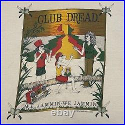 Vintage 80s Grateful Dead T-Shirt Club Dread Large Band Tour Lot Reggae Jamaica