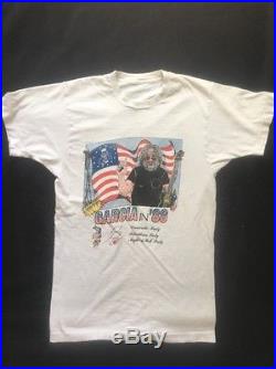 Vintage 80s Grateful Dead T Shirt Jerry For President Garcia Deadhead 50/50 M