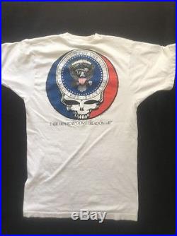 Vintage 80s Grateful Dead T Shirt Jerry For President Garcia Deadhead 50/50 M