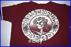 Vintage 80s Grateful Dead T-Shirt Rare Jersey Medium Rock Tour 2 Sided Tee Mint