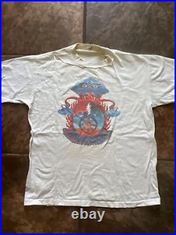 Vintage 80s Seva Foundation Grateful Dead Tee Shirt Ram Dass McKenna Bah Owsley