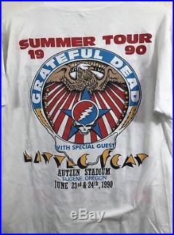 Vintage 90 Grateful Dead Heads On Tour Neon Double Sided Eugene Concert T Shirt